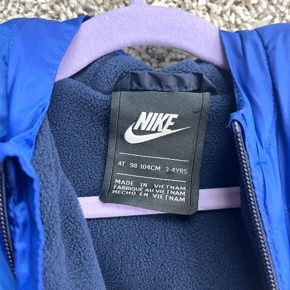 Nike Boys Jacket 4T Navy Blue with Hood - Picture 4 of 6